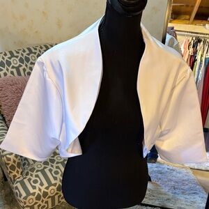 White Satin Shrug Bolero